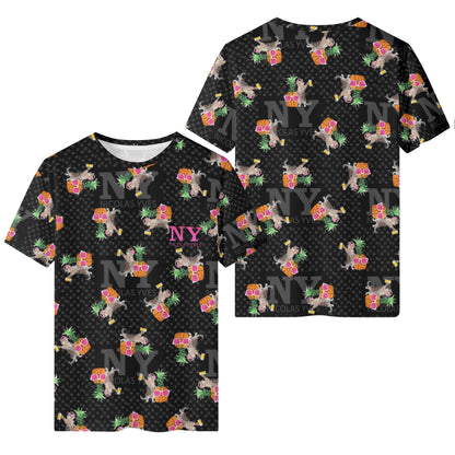 Le T-shirt Noire Kitsch Chananas de Nicolas Yves