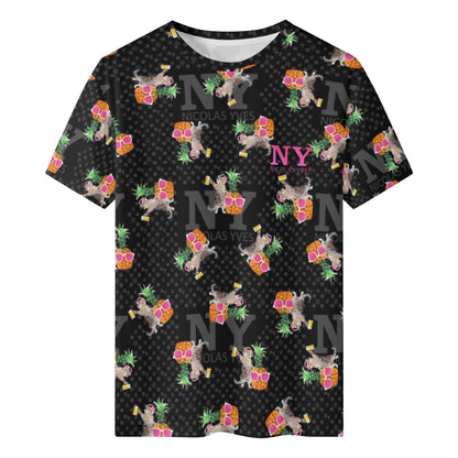 Le T-shirt Noire Kitsch Chananas de Nicolas Yves