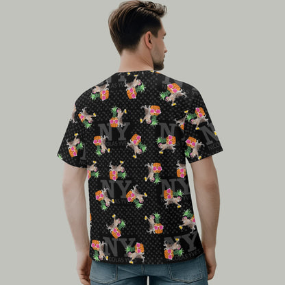 Le T-shirt Noire Kitsch Chananas de Nicolas Yves