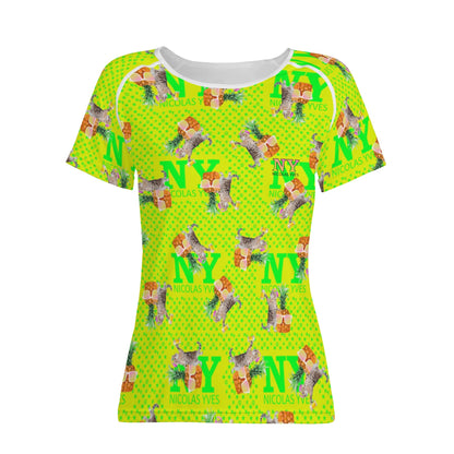 Le T-shirt Teufeuse Chananas NY de Nicolas Yves - Jaune Kitsch