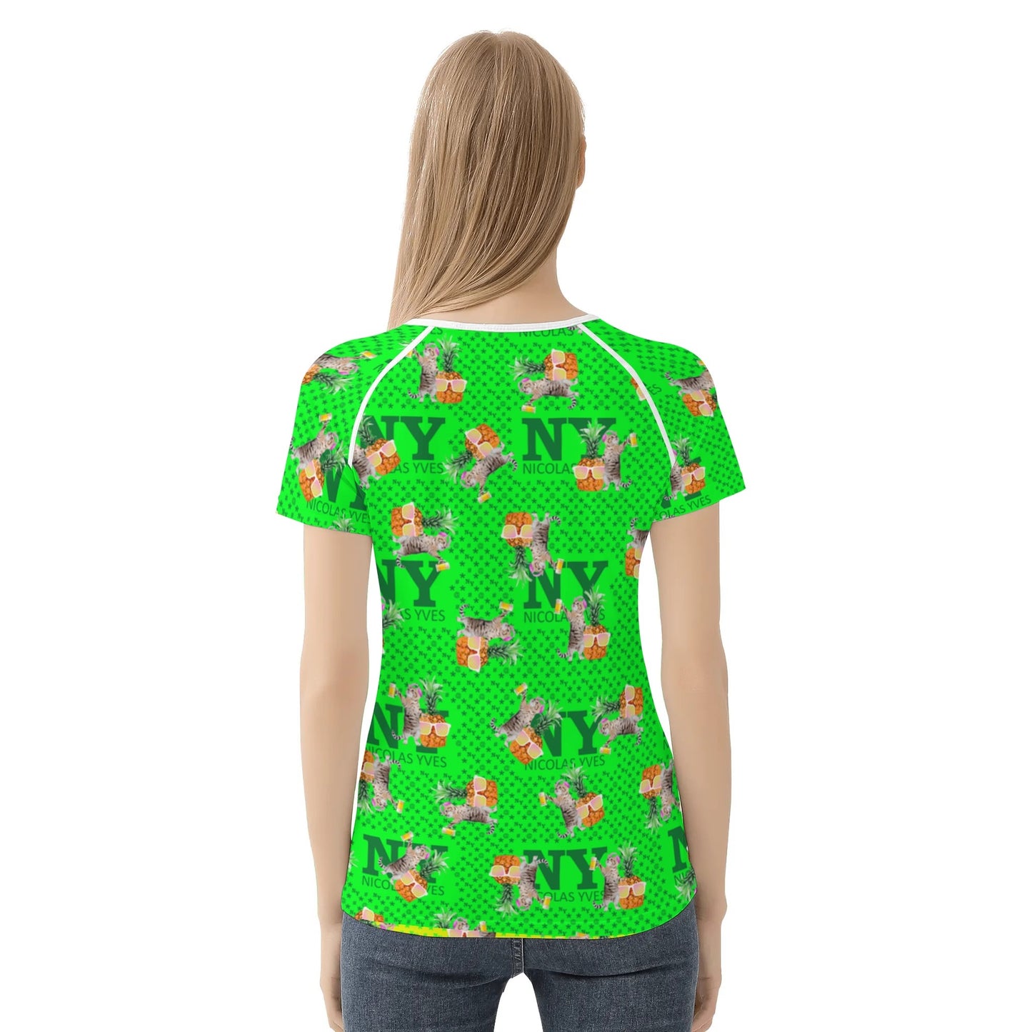 Le T-shirt Teufeuse Chananas NY de Nicolas Yves - Vert