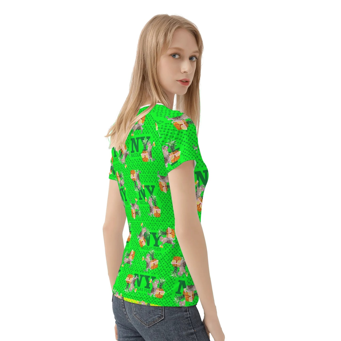 Le T-shirt Teufeuse Chananas NY de Nicolas Yves - Vert