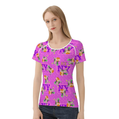 Le T-shirt Teufeuse Chananas Rose Bubblegum NY de Nicolas Yves