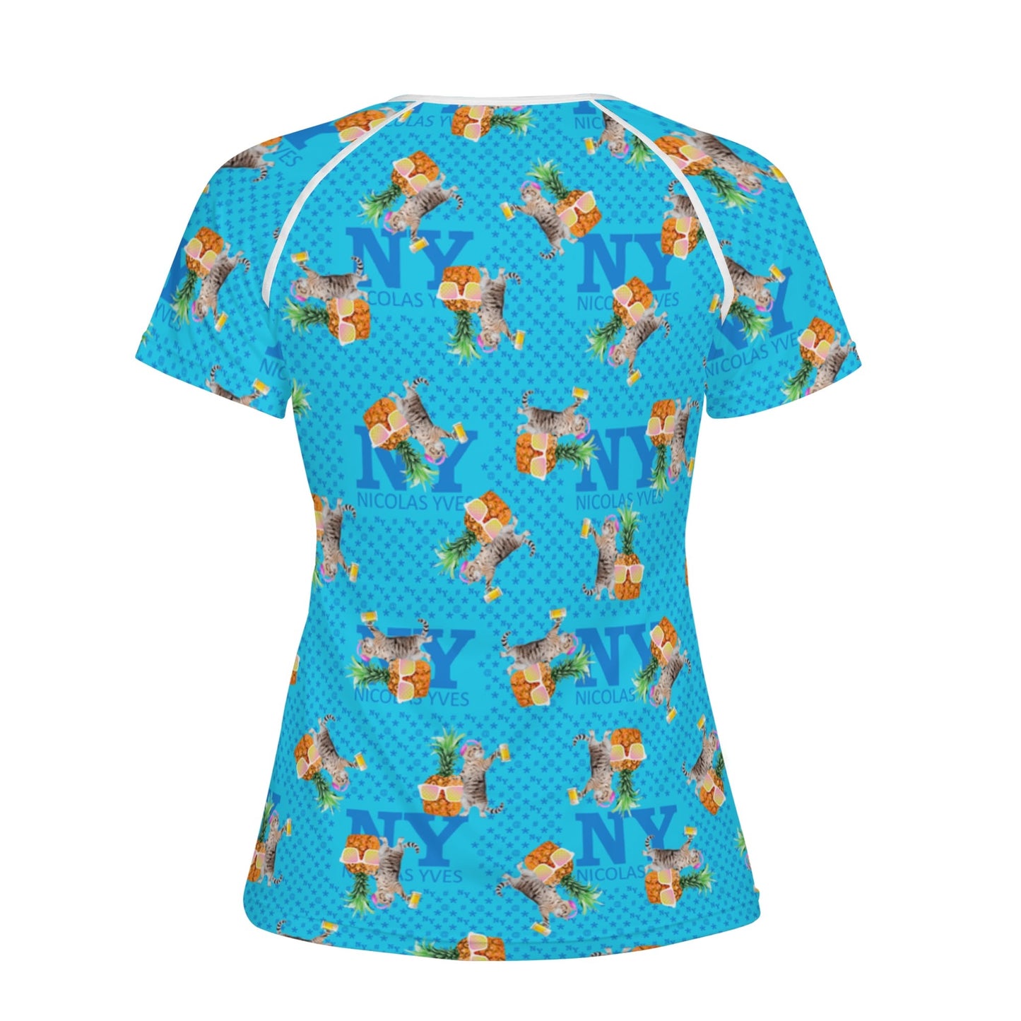 Le T-shirt Teufeuse Chananas NY de Nicolas Yves  - Bleu