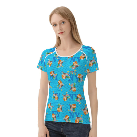 Le T-shirt Teufeuse Chananas NY de Nicolas Yves  - Bleu