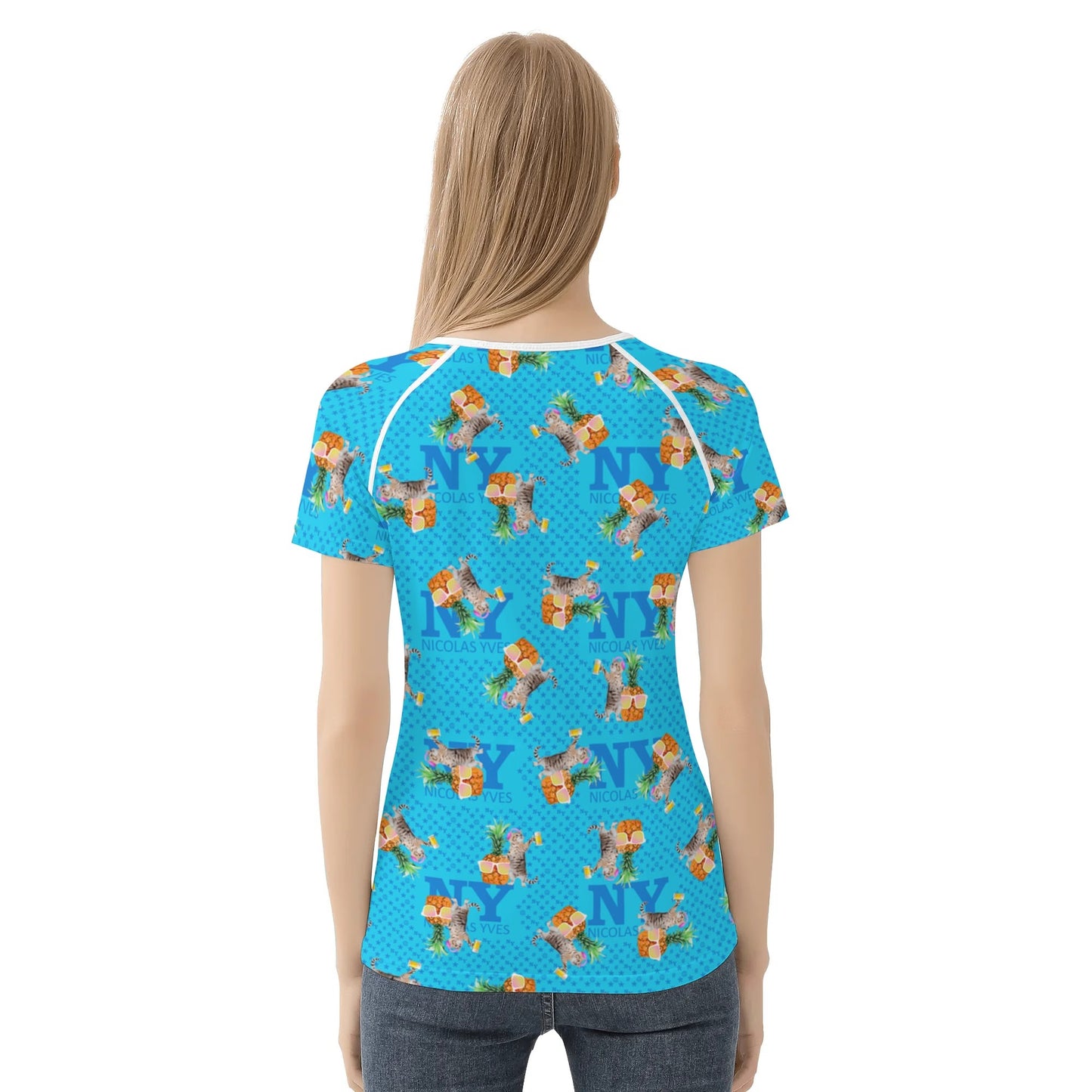 Le T-shirt Teufeuse Chananas NY de Nicolas Yves  - Bleu