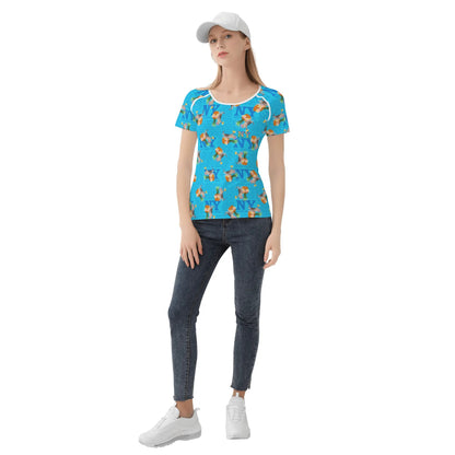 Le T-shirt Teufeuse Chananas NY de Nicolas Yves  - Bleu