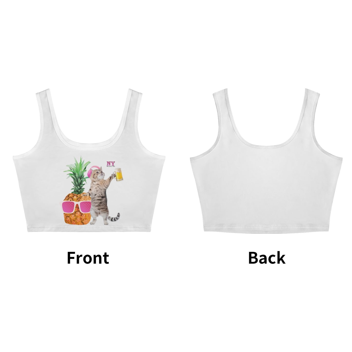 Le Top Crop Top NY de Nicolas Yves - Simple Blanc