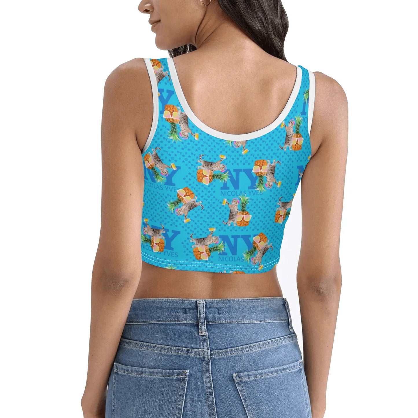 Le Top Crop Top NY de Nicolas Yves - Bleu