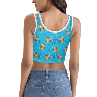 Le Top Crop Top NY de Nicolas Yves - Bleu
