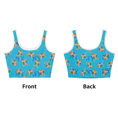 Le Top Crop Top NY de Nicolas Yves - Bleu
