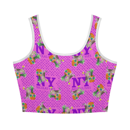 Le Top Crop Top NY de Nicolas Yves - Rose Bubblegum