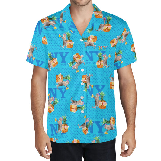 La Chemise Hawaïenne NY de Nicolas Yves™ - Bleue