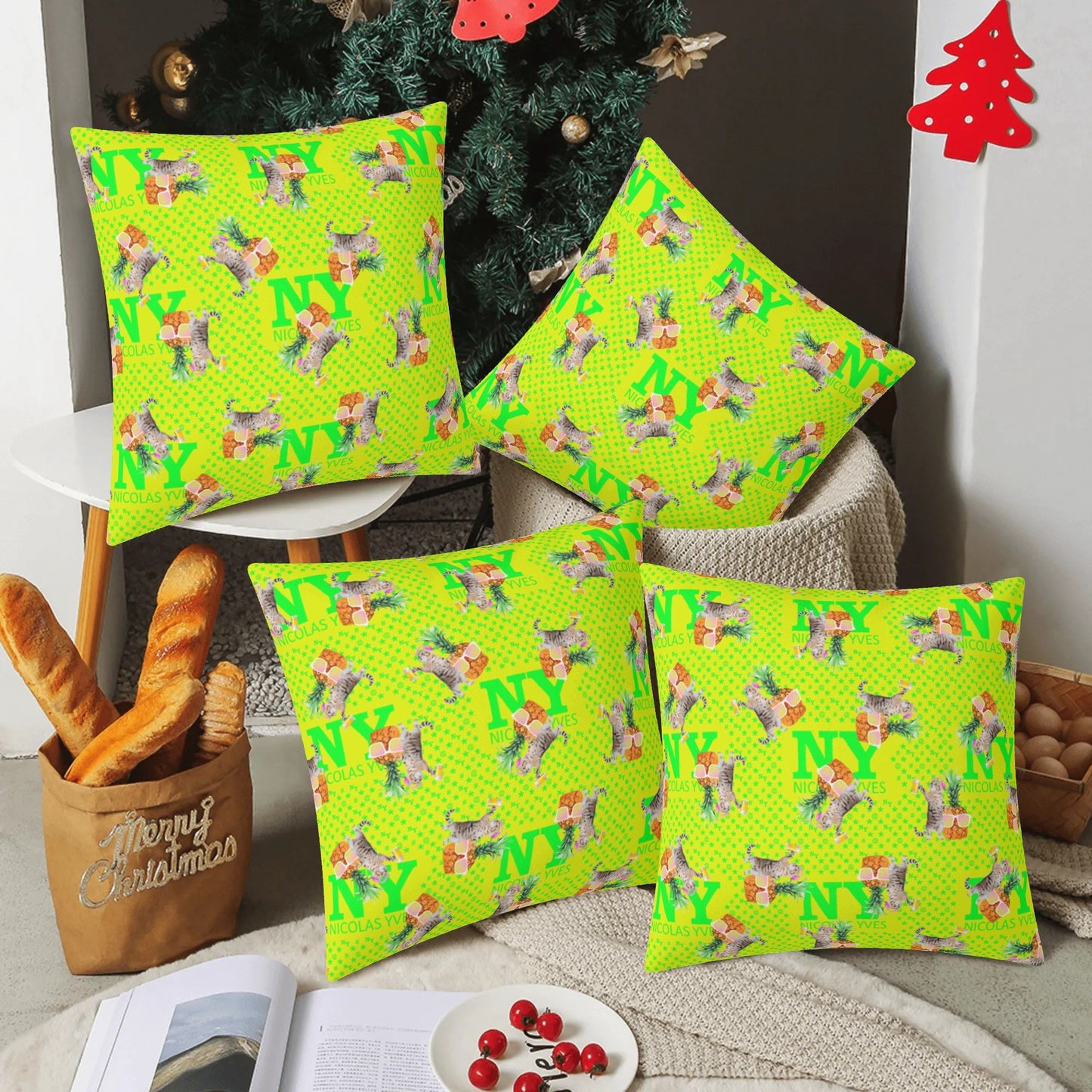 4 HOUSSES DE COUSSINS NY de Nicolas Yves™  - Jaune
