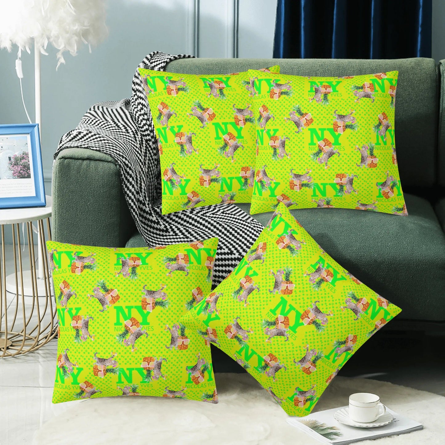 4 HOUSSES DE COUSSINS NY de Nicolas Yves™  - Jaune
