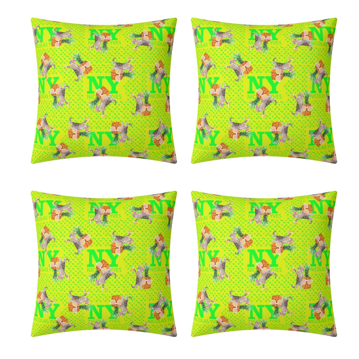 4 HOUSSES DE COUSSINS NY de Nicolas Yves™  - Jaune