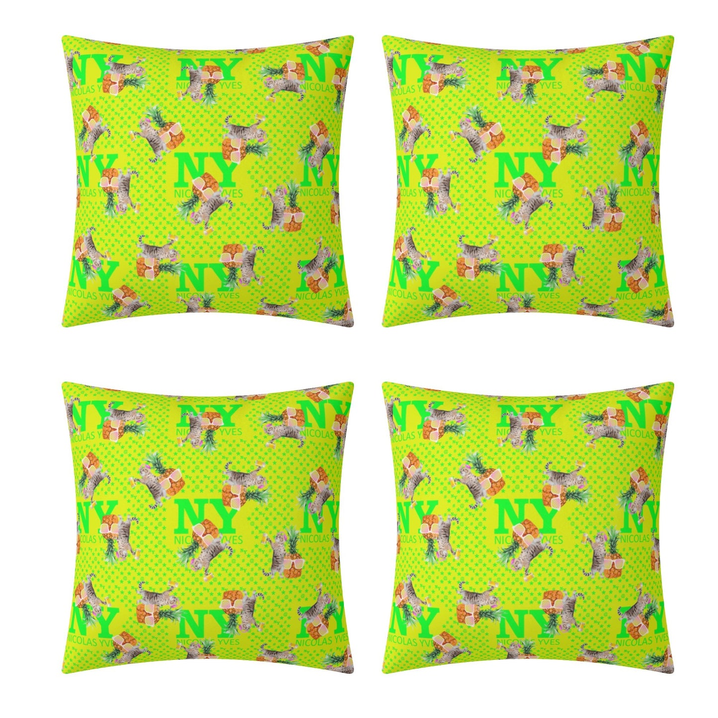 4 HOUSSES DE COUSSINS NY de Nicolas Yves™  - Jaune