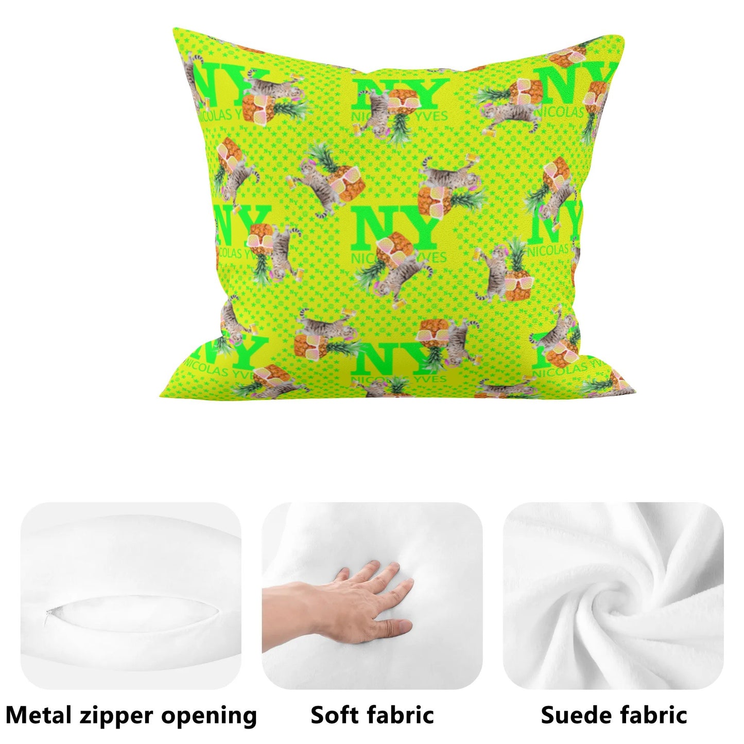 4 HOUSSES DE COUSSINS NY de Nicolas Yves™  - Jaune