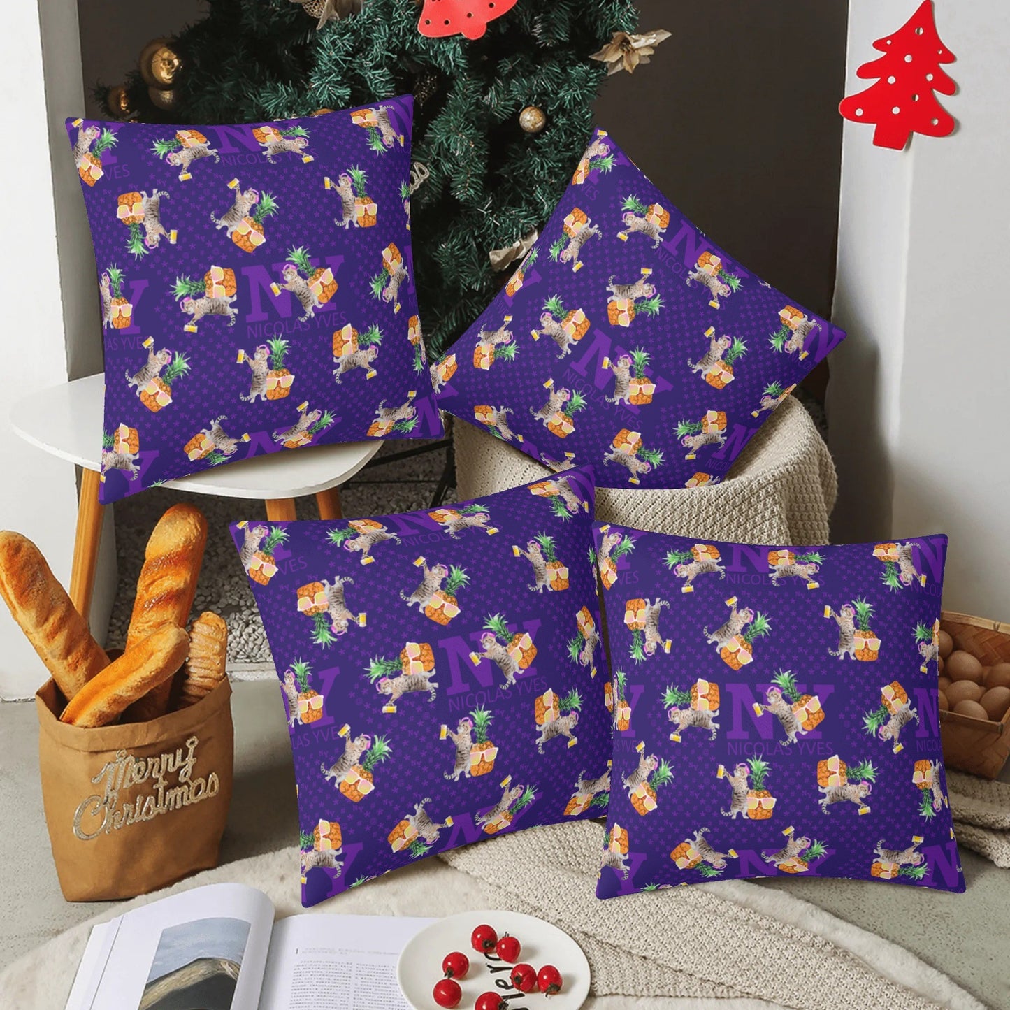 4 HOUSSES DE COUSSIN NY de Nicolas Yves™  - Violet