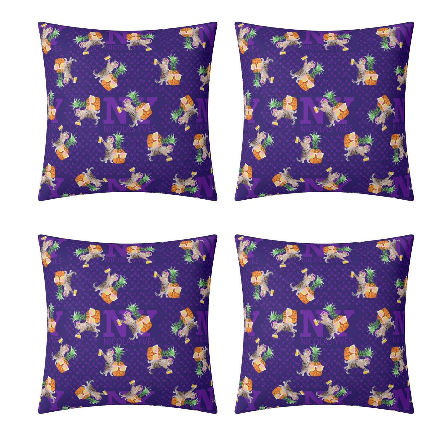 4 HOUSSES DE COUSSIN NY de Nicolas Yves™  - Violet