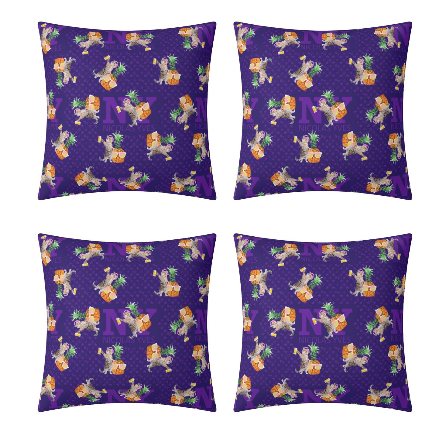 4 HOUSSES DE COUSSIN NY de Nicolas Yves™  - Violet