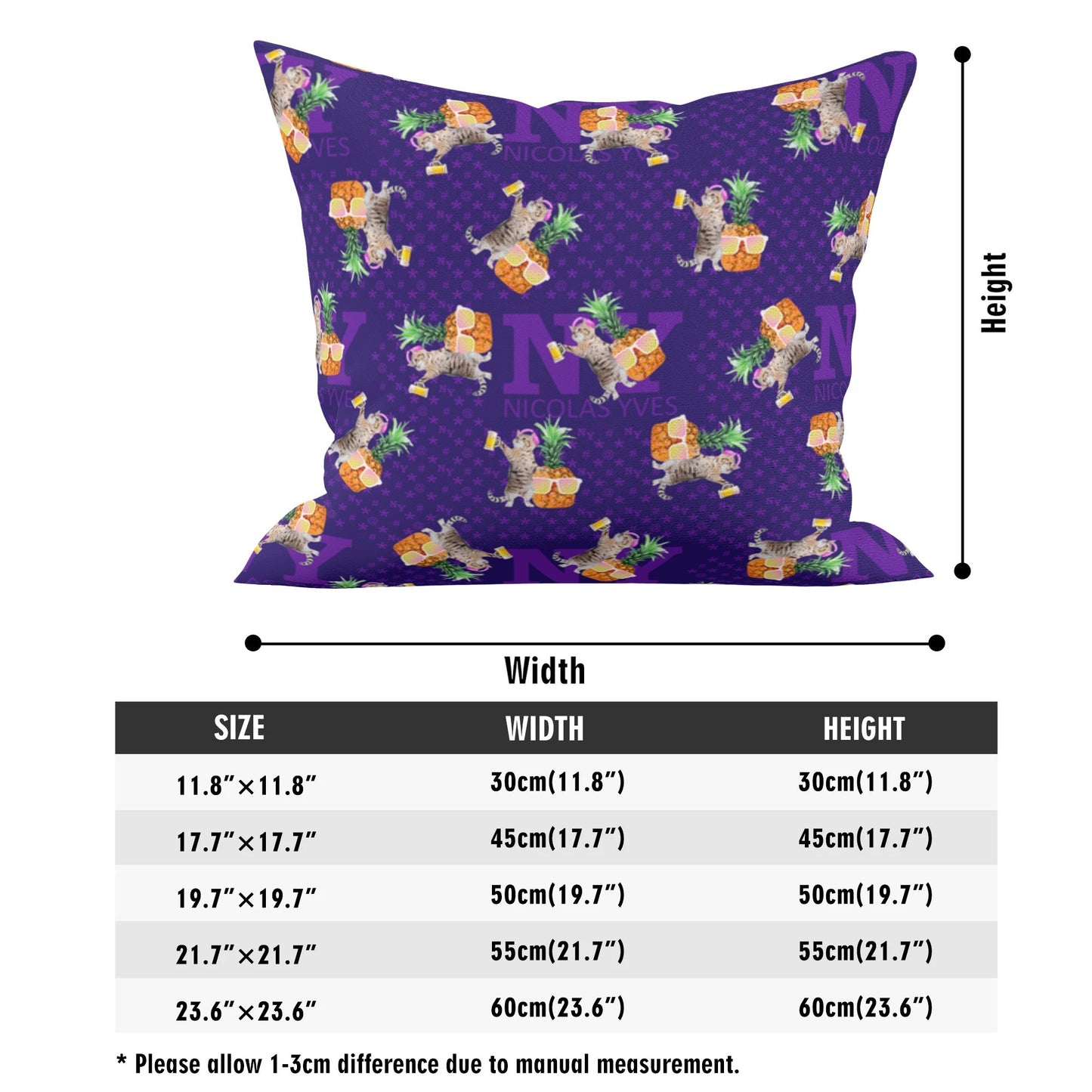 4 HOUSSES DE COUSSIN NY de Nicolas Yves™  - Violet