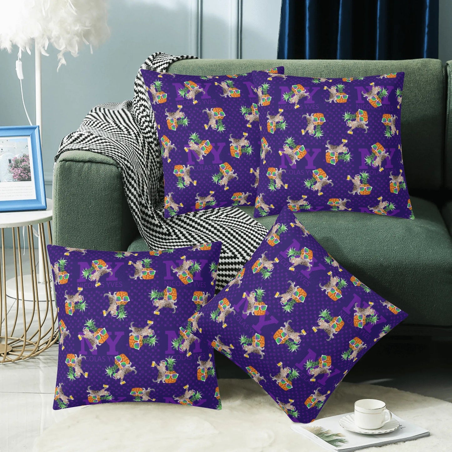 4 HOUSSES DE COUSSIN NY de Nicolas Yves™  - Violet