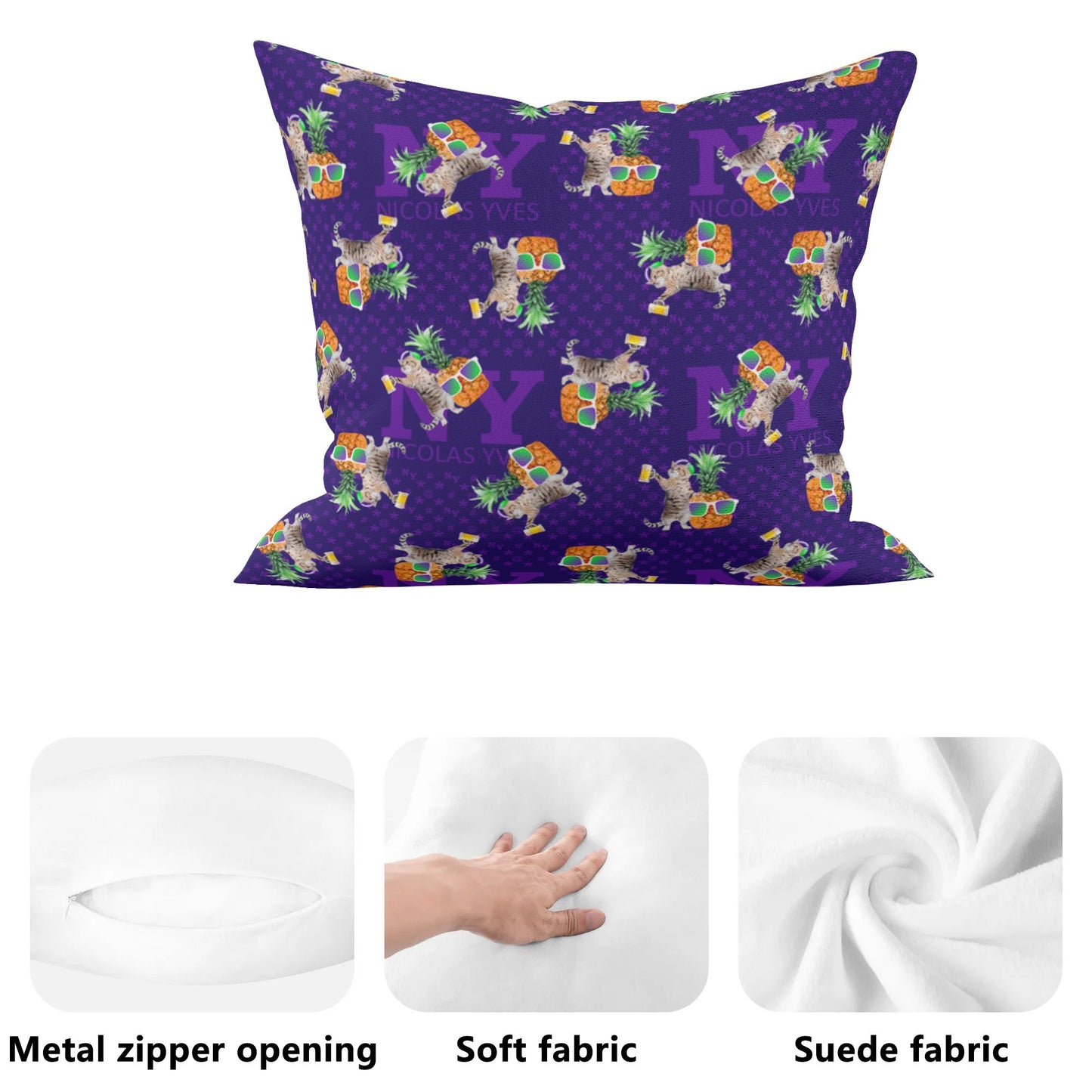 4 HOUSSES DE COUSSIN NY de Nicolas Yves™  - Violet