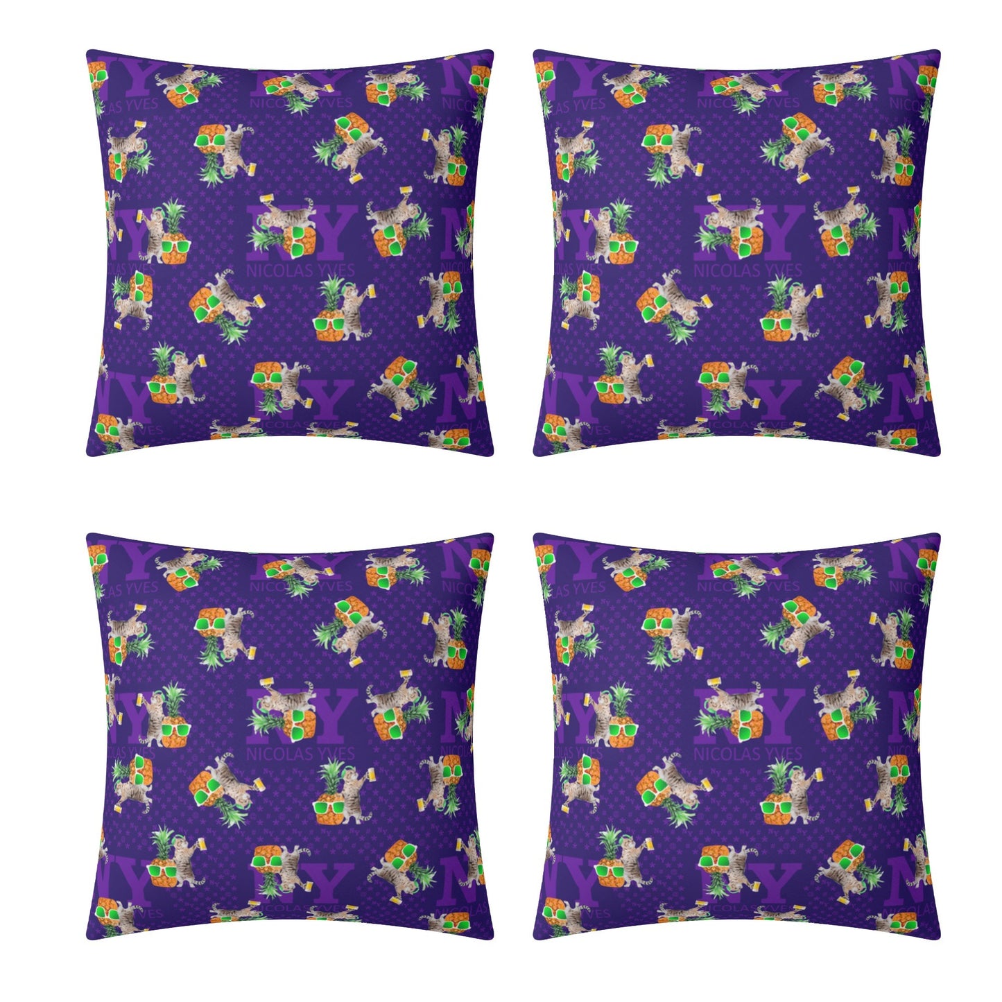 4 HOUSSES DE COUSSIN NY de Nicolas Yves™  - Violet
