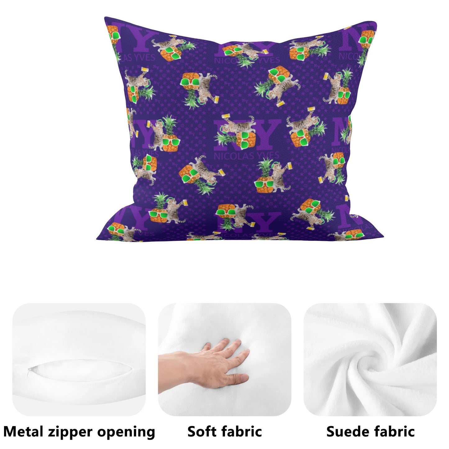 4 HOUSSES DE COUSSIN NY de Nicolas Yves™  - Violet