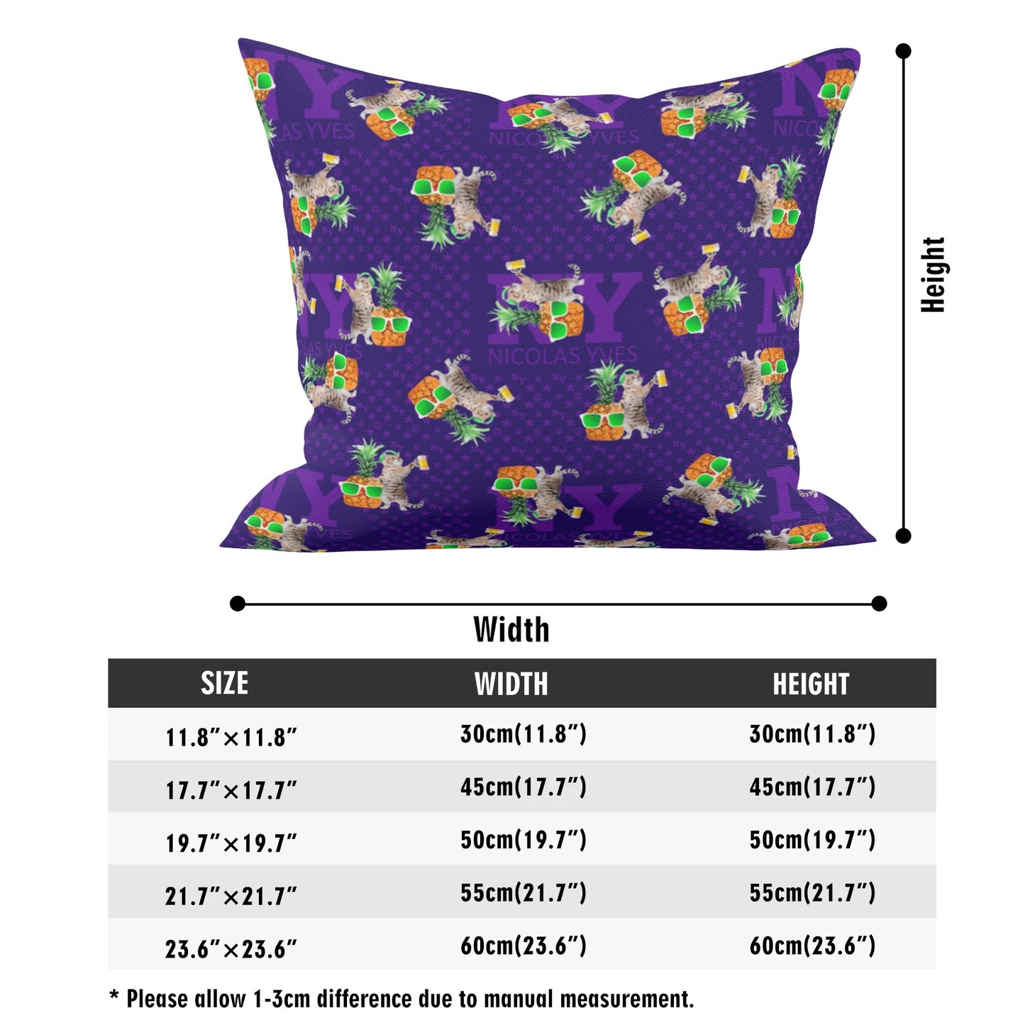 4 HOUSSES DE COUSSIN NY de Nicolas Yves™  - Violet
