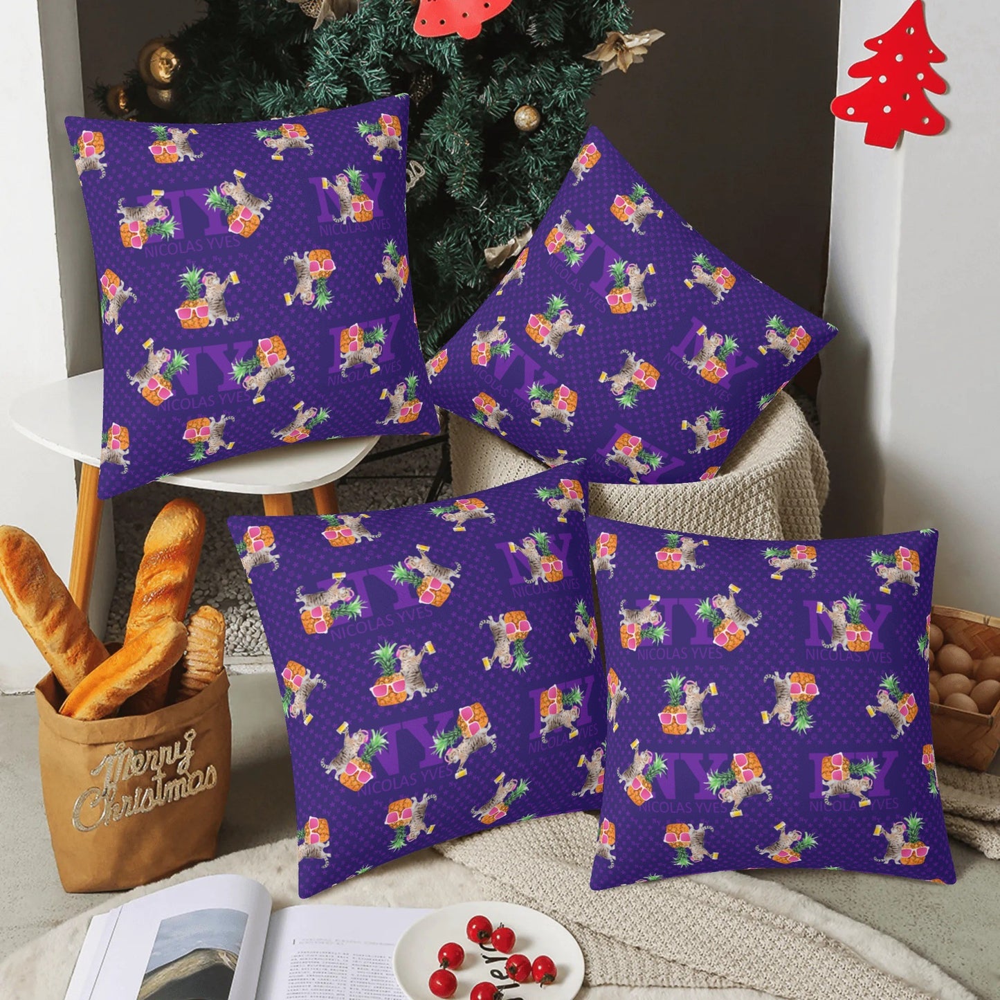 4 HOUSSES DE COUSSIN NY de Nicolas Yves™  - Violet