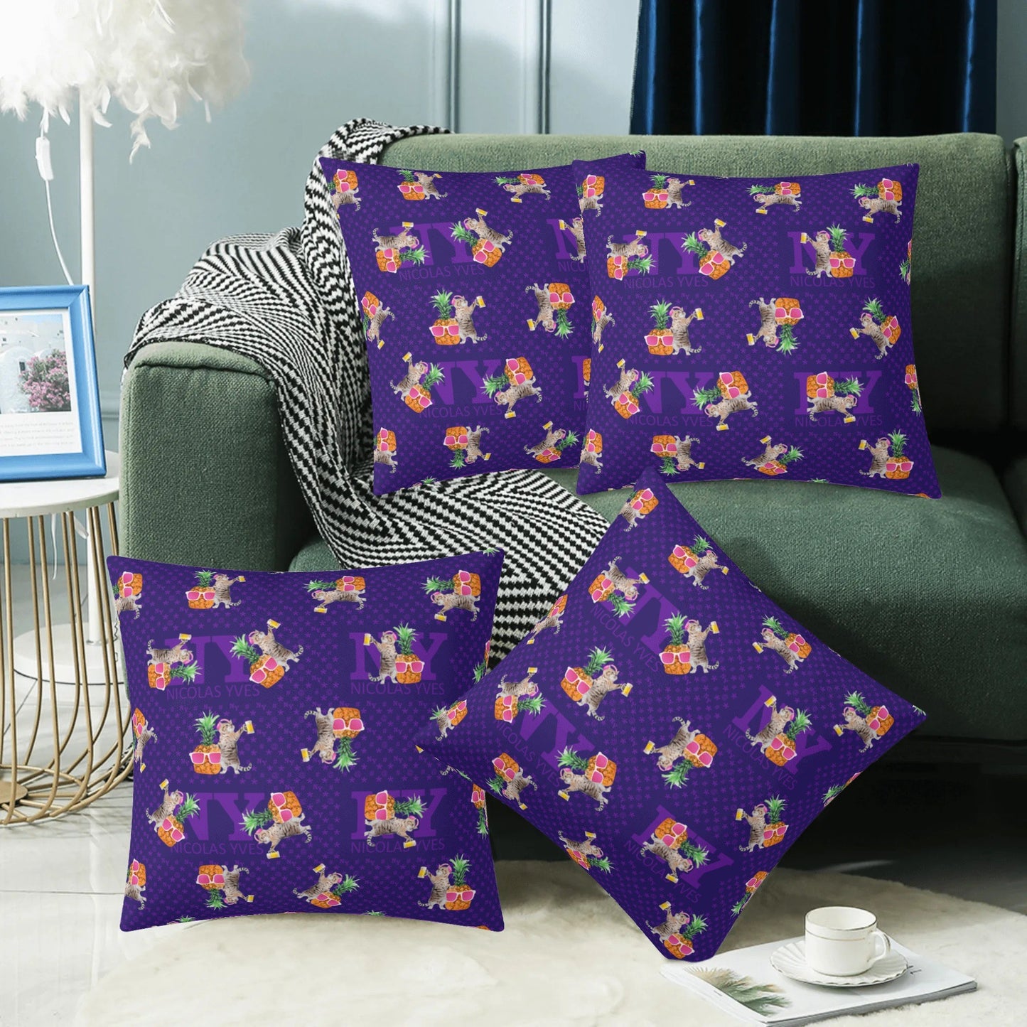 4 HOUSSES DE COUSSIN NY de Nicolas Yves™  - Violet