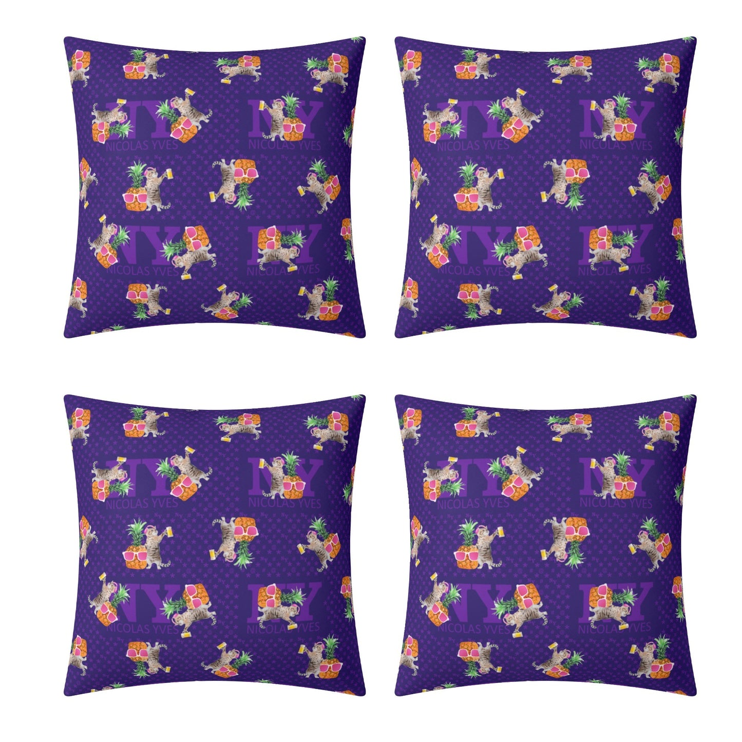 4 HOUSSES DE COUSSIN NY de Nicolas Yves™  - Violet