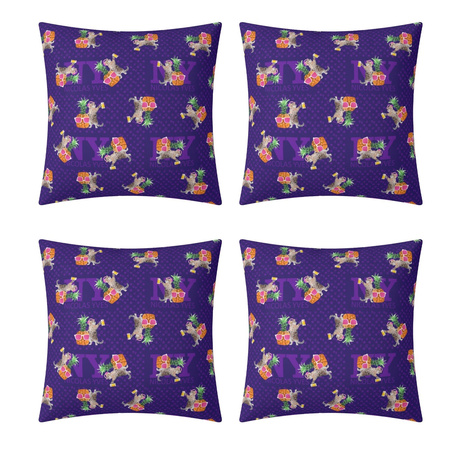4 HOUSSES DE COUSSIN NY de Nicolas Yves™  - Violet
