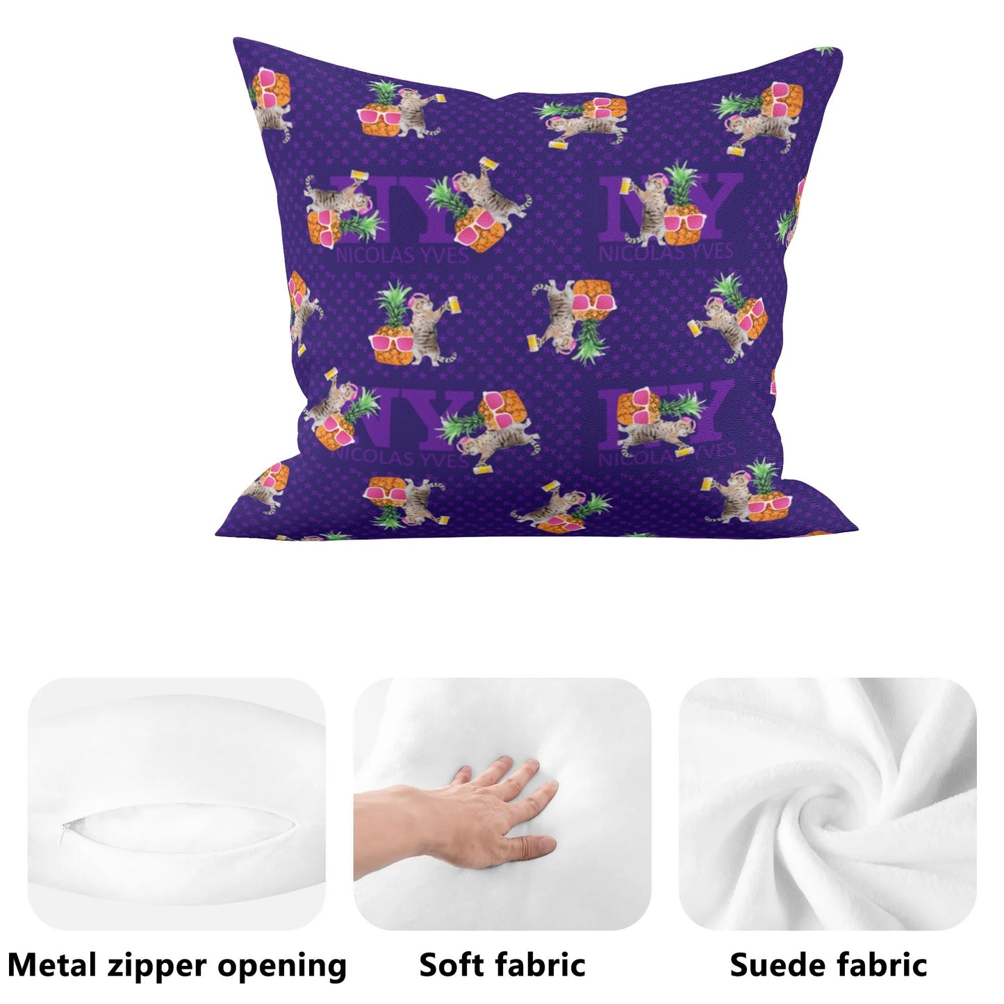 4 HOUSSES DE COUSSIN NY de Nicolas Yves™  - Violet