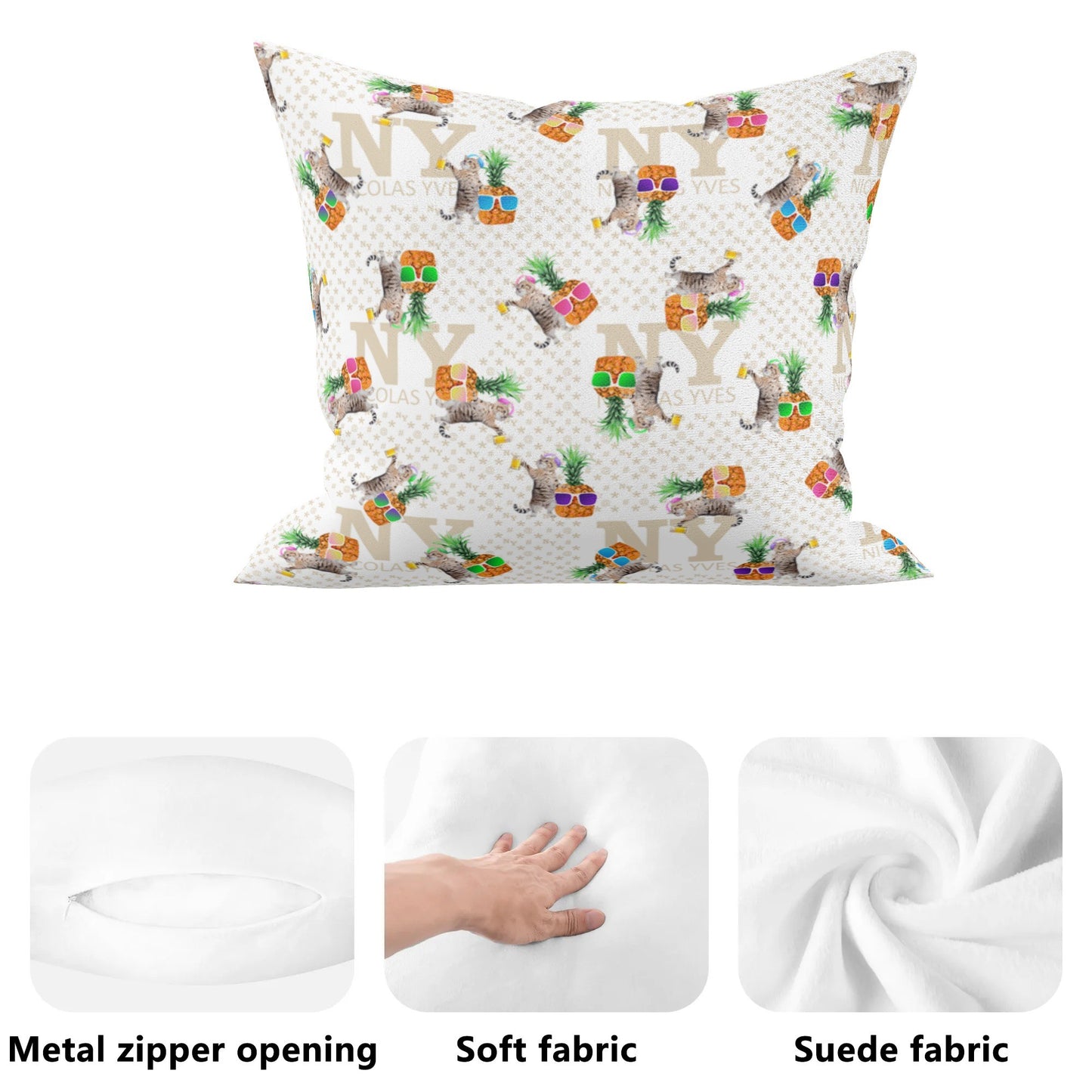 4 HOUSSES DE COUSSIN NY de Nicolas Yves™  - Blanc