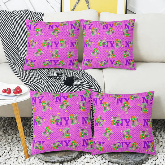 4 HOUSSES DE COUSSIN NY de Nicolas Yves™  - Rose Bonbon