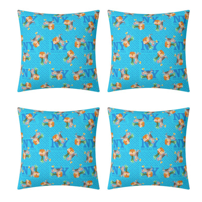 4 HOUSSES DE COUSSIN NY de Nicolas Yves™  - Bleu
