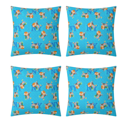 4 HOUSSES DE COUSSIN NY de Nicolas Yves™  - Bleu