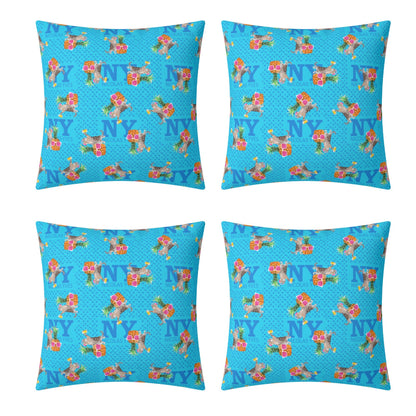 4 HOUSSES DE COUSSIN NY de Nicolas Yves™  - Bleu