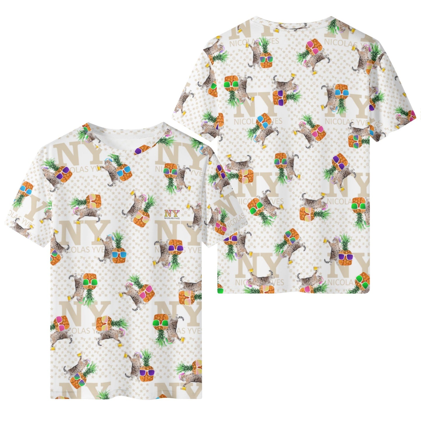 Le T-shirt Blanc Multicolore Bien Kitsch