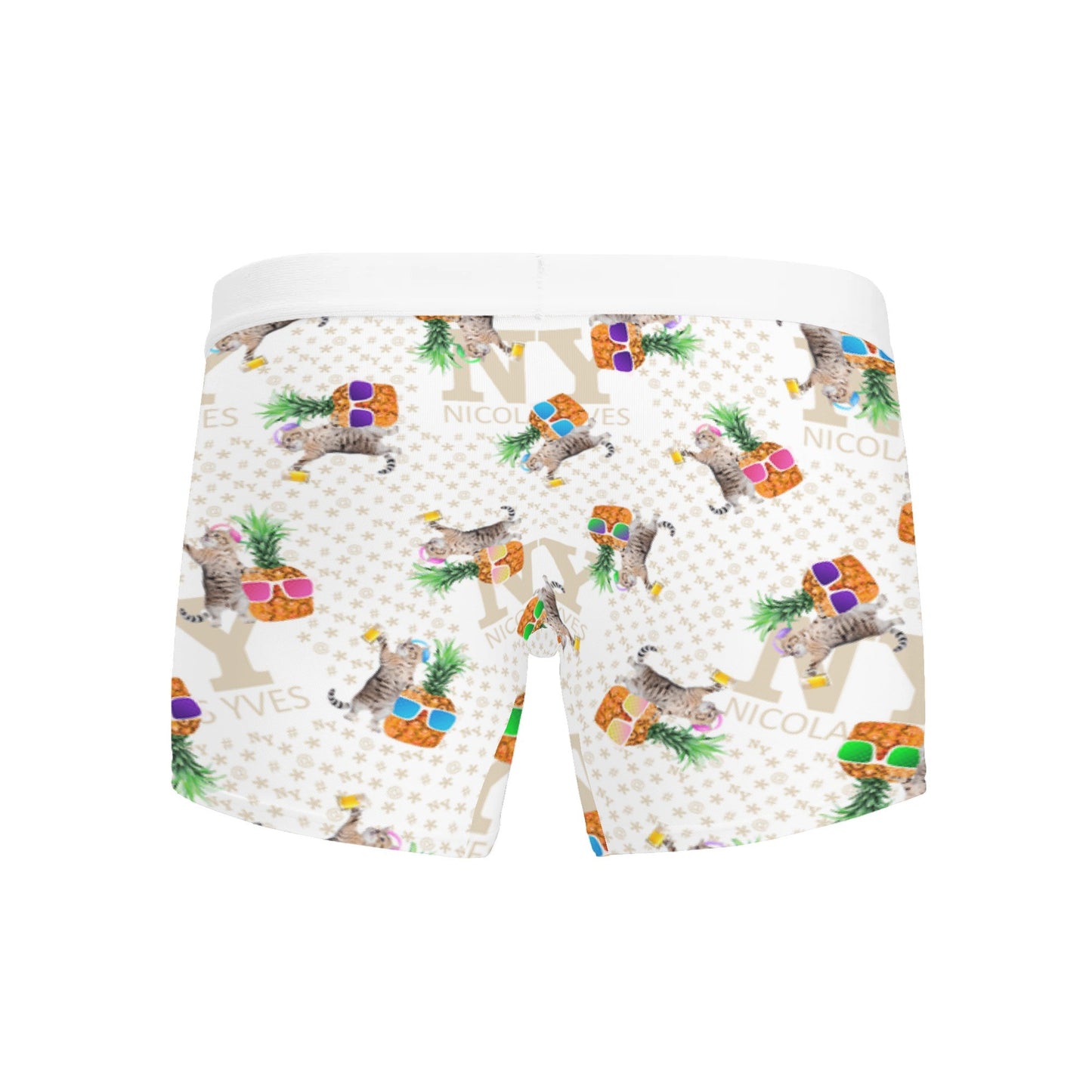 Le Calecon Blanc Multicolore NY de Nicolas Yves