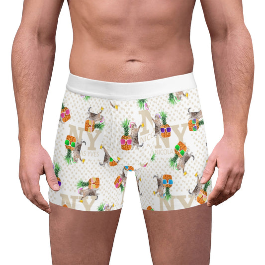 Le Calecon Blanc Multicolore NY de Nicolas Yves