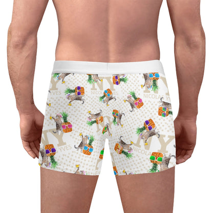 Le Calecon Blanc Multicolore NY de Nicolas Yves