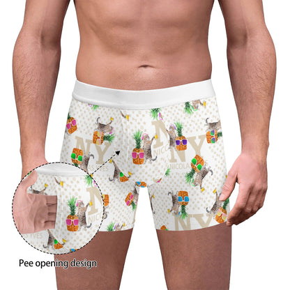 Le Calecon Blanc Multicolore NY de Nicolas Yves