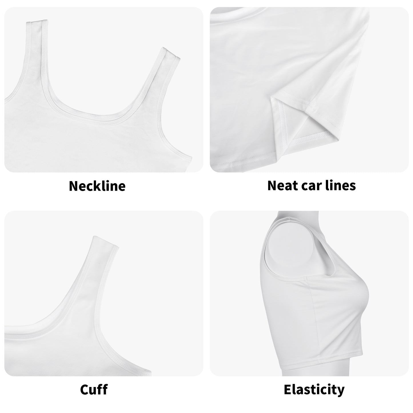 Le Top Crop Top NY de Nicolas Yves - Simple Blanc